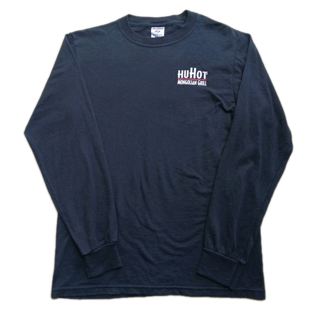 HuHot Mongolian Grill Long Sleeve Black Shirt Small